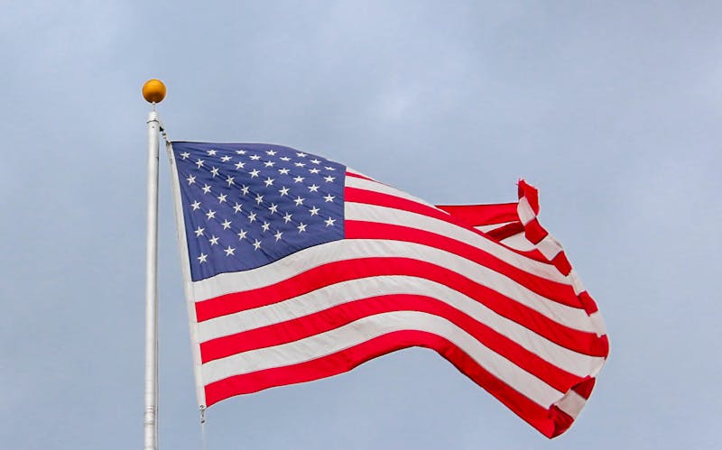 American flag representing U.S. citizenship naturalization application N-400